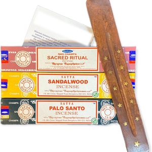 Satya - Lente Wierook Pakket - Sacred Ritual - Sandalwood - Palo Santo - Incense Sticks - wierook stokjes