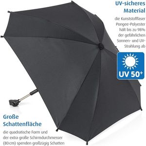 Parasol voor kinderwagen zwart