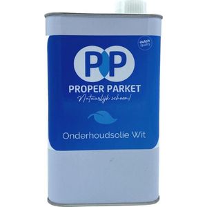 Onderhoudsolie (antiek)WIT Voor Houten Vloeren | Geschikt Voor WIT Geolied Parket | Voor White Wash Vloeren | Parketreiniger | A-Kwaliteit | In Nederland Geproduceerd