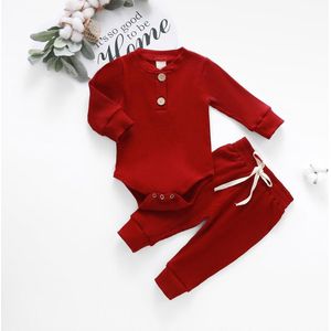 Newborn Kleding - Baby Kleding Meisje - Baby Kleding Jongens - Babykleertjes Set 2/delig 0-3 Maanden -Rood