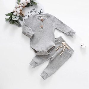 Newborn Kleding - Baby Kleding Meisje - Baby Kleding Jongens - Babykleertjes Set 2/delig 0-3 Maanden -Grijs