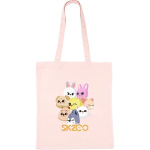 SKZOO - Stray Kids - Pastel Pink Totebag - K-POP Muziek - Boyband Korea - Boodschappen Tas