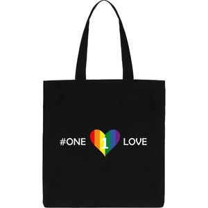 One Love Totebag - Voetbal - WK Wereldkampioen schap - World Cup - LGBTQ - Rainbow - Regenboog - Boodschappentas