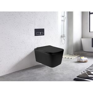 Mawialux hangend rimless toilet - softclose zitting - Mat Zwart - Portland
