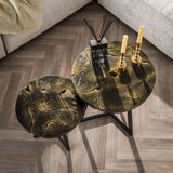 AnLi Style Salontafel set 2/ rond black and gold
