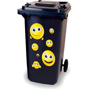 Kliko stickervel - Smiley - container sticker - afvalbak stickers - vuilnisbak - CoverArt