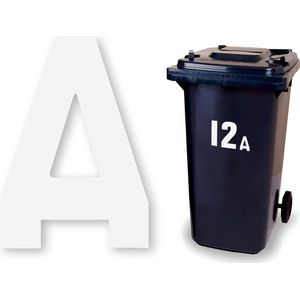 Huisnummer kliko sticker - Letter A - Wit klein - plakletter stickers - huisnummer letter - container letters - brievenbus letter - CoverArt