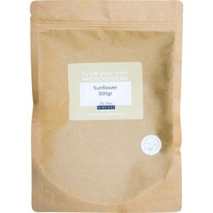 Zonnebloem Kiemzaden 500 g - Biologisch | Sunflower Microgreen/Microgroenten zaden | Zonnebloemkers | Heliantus annuus | Plastic vrij verpakt