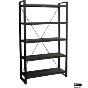 HorstDeco - Room divider -Boekenkast - Zwart cm breed