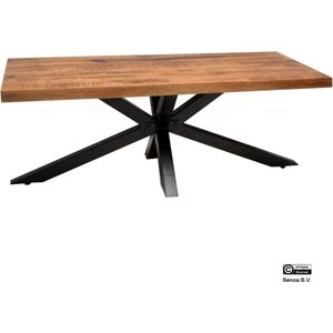 Benoa Tinley Park Wooden Iron Coffee Table & Spiderleg 120 cm