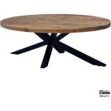 MD Interior Trendo ovale salontafel met spiderpoot 130x70x45cm