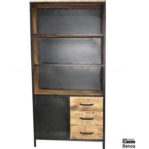 Benoa Lizzy 1 Door 3 Drawer Book Cabinet 100 cm