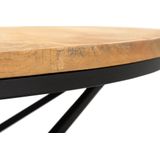 Benoa Arkansas Wooden iron Coffee Table 70 cm