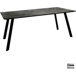 Eettafel Berlin mangohout 200 cm - Zwart