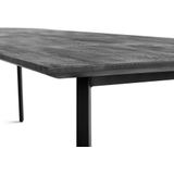 Eettafel Berlin mangohout 240 cm - Zwart