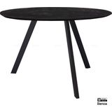 Eettafel Berlin Rond mangohout 150 cm - Zwart