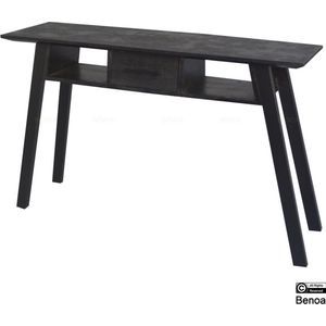 Sidetable Berlin mangohout 120 cm - Zwart