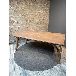 Eettafel Bibi rechthoekig mangohout 160 cm - lichtbruin