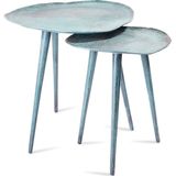 Benoa Knoxville Blue Patina Side Table 46 cm