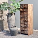 Benoa Edgewood Large Cabinet with Brick Mould Drawers 39 cm