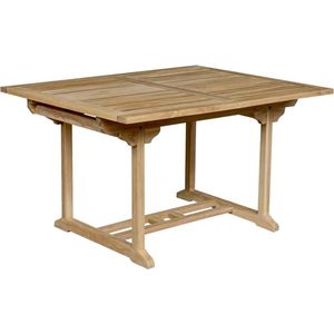 Tuintafel uitschuifbaar rechthoek Teak 90*150/200 cm