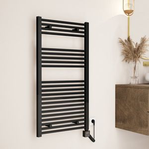 Sanicare design handdoekradiator 60x112cm zwart mat