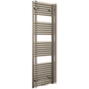 Sanicare design radiator midden aansluiting recht 160 x 60 cm inox-look HRM601600I