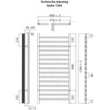 Designradiator sanicare qubic 1264 126x60 cm wit