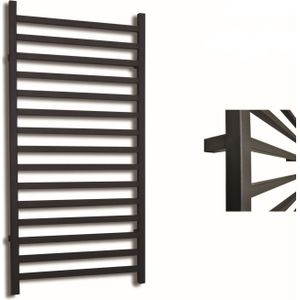 Designradiator sanicare qubic 1264 126x60 cm mat zwart