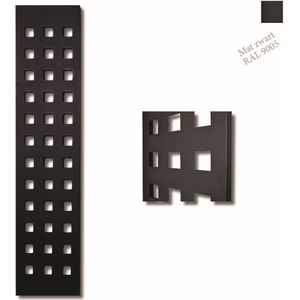 Designradiator sanicare square 1800 180x40 cm mat zwart