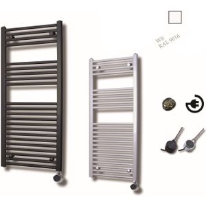 Elektrische Design Radiator Sanicare Plug En Play 111,8 x 60 cm Wit Thermostaat Zwart 730 Watt Sanicare