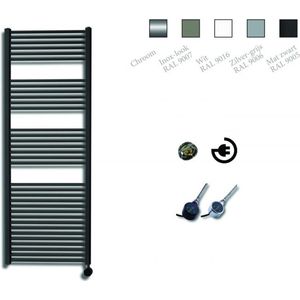 Sanicare wit Electrische radiator met thermostaat HVE chroom rechts 45x172 cm. (VRD)