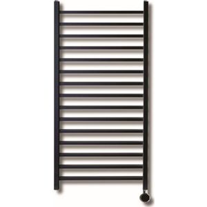 Sanicare Qubic elektrische radiator met Bluetooth met thermostaat 125x60cm zwart mat