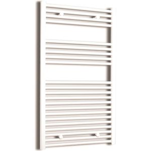 Sanicare elektrische design radiator 45x112cm wit met thermostaat links chroom