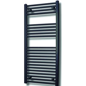 Sanicare elektrische design radiator 45x112cm zwart mat met thermostaat links zwart