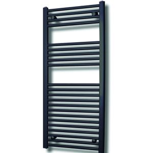 Sanicare Elektrische Design Radiator - 111.8 x 60 cm - 730 Watt - thermostaat chroom linksonder - mat zwart HRLEC 601118/A