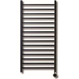 Elektrische Radiator Sanicare Qubic 126.4x60 cm 773W Mat Zwart Met Thermostaat Chroom En Bluetooth Sanicare