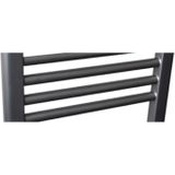 Radiator sanicare snode met wifi 111,8x45 cm gunmetal met thermostaat zwart