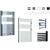 Radiator sanicare snode met wifi 111,8x60 cm mat zwart met thermostaat zwart