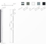 Radiator sanicare snode met wifi 172x45 cm wit met thermostaat chroom