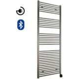 Radiator sanicare snode met wifi 172x45 cm gunmetal met thermostaat chroom