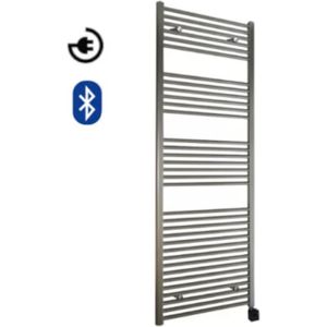 Radiator sanicare snode met wifi 172x45 cm gunmetal met thermostaat chroom