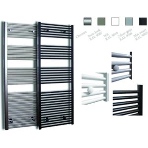 Sanicare electrische design radiator 172 x 45 cm. zilver grijs met WiFi thermostaat chroom HRAWC451720/Z