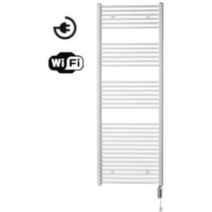 Radiator sanicare snode met wifi 172x45 cm wit met thermostaat zwart