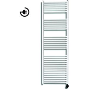 Sanicare electrische design radiator 172 x 60 cm. wit met WiFi thermostaat zwart HRAWZ601720/W