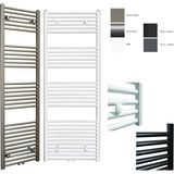 Sanicare design radiator midden aansluiting recht 160x45 cm. Gunmetal