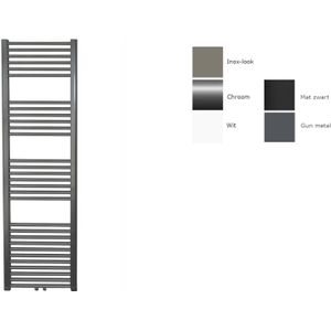 Sanicare design radiator midden aansluiting recht 160 x 45 cm. Gunmetal Sanicare
