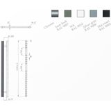 Sanicare - Elektrische Design Radiator - Gunmetal - 45x112cm - Met Thermostaat