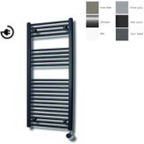 Sanicare - Elektrische Design Radiator - Gunmetal - 45x112cm - Met Thermostaat