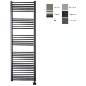 Sanicare elektrische design radiator 60x172cm gunmetal met thermostaat rechts chroom